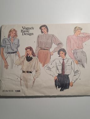 Vintage Vogue Basic Design #1398 Sewing Pattern, Size 10